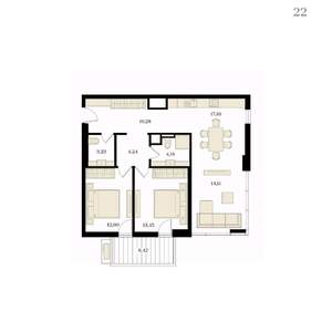 3-к квартира, вторичка, 81м2, 5/12 этаж