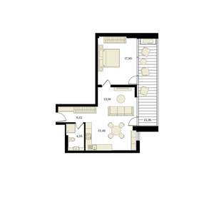 2-к квартира, вторичка, 63м2, 8/12 этаж