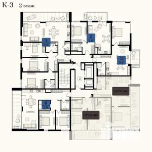 3-к квартира, вторичка, 87м2, 2/12 этаж
