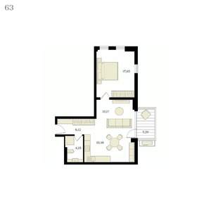 2-к квартира, вторичка, 56м2, 12/12 этаж