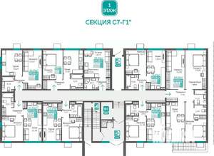 1-к квартира, строящийся дом, 35м2, 1/9 этаж