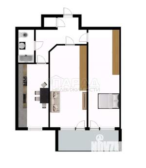 2-к квартира, вторичка, 69м2, 3/6 этаж
