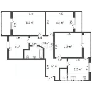 4-к квартира, вторичка, 93м2, 4/5 этаж