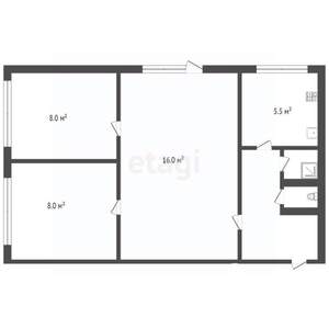3-к квартира, вторичка, 48м2, 1/1 этаж