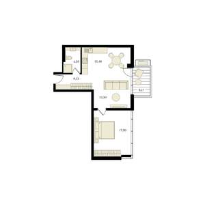 2-к квартира, вторичка, 57м2, 9/12 этаж