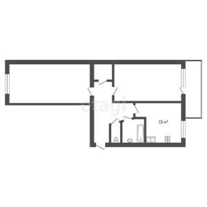 2-к квартира, вторичка, 44м2, 5/5 этаж