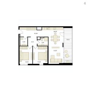 3-к квартира, вторичка, 87м2, 2/12 этаж