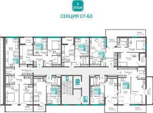 2-к квартира, вторичка, 68м2, 6/9 этаж