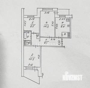3-к квартира, вторичка, 65м2, 7/9 этаж