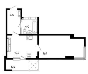 Студия квартира, строящийся дом, 42м2, 15/16 этаж