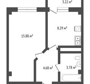 1-к квартира, вторичка, 33м2, 4/10 этаж