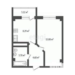 1-к квартира, вторичка, 36м2, 9/10 этаж