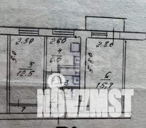 2-к квартира, вторичка, 44м2, 5/5 этаж