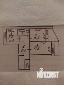 2-к квартира, вторичка, 67м2, 1/9 этаж