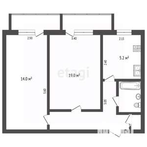 2-к квартира, вторичка, 45м2, 3/5 этаж