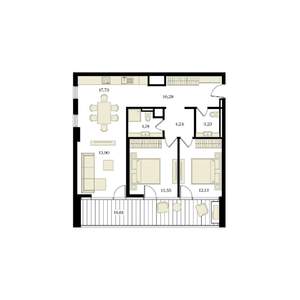 3-к квартира, вторичка, 88м2, 7/12 этаж