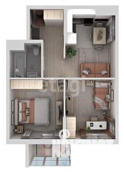 2-к квартира, вторичка, 44м2, 2/13 этаж