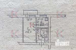 1-к квартира, вторичка, 33м2, 4/5 этаж