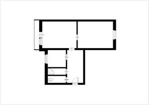 2-к квартира, вторичка, 45м2, 1/5 этаж