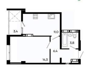 1-к квартира, вторичка, 36м2, 5/17 этаж