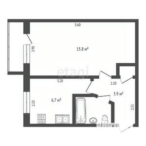 1-к квартира, вторичка, 32м2, 4/5 этаж