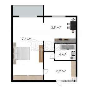 Студия квартира, вторичка, 31м2, 4/5 этаж