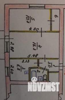 2-к квартира, вторичка, 45м2, 2/5 этаж
