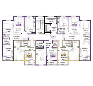 1-к квартира, вторичка, 41м2, 4/9 этаж