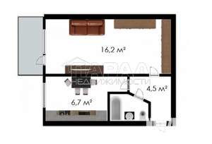 1-к квартира, вторичка, 31м2, 3/5 этаж
