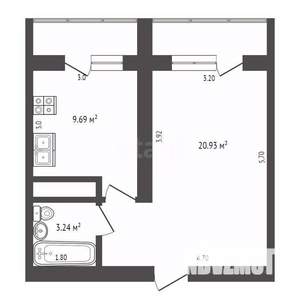 1-к квартира, вторичка, 37м2, 3/9 этаж