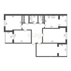 4-к квартира, вторичка, 80м2, 2/5 этаж