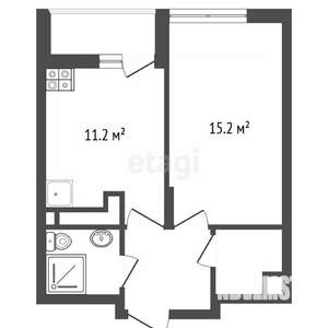1-к квартира, вторичка, 37м2, 5/9 этаж