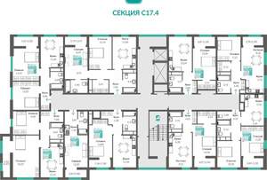 2-к квартира, вторичка, 59м2, 6/16 этаж