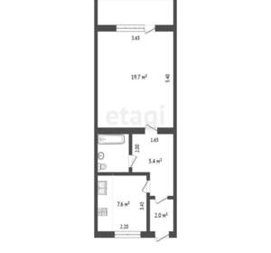1-к квартира, вторичка, 41м2, 6/11 этаж