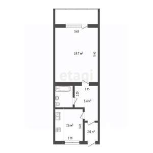 1-к квартира, вторичка, 41м2, 6/11 этаж