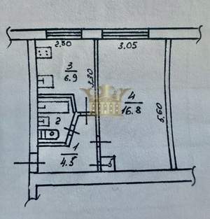 1-к квартира, вторичка, 31м2, 1/5 этаж