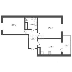 2-к квартира, вторичка, 55м2, 4/10 этаж