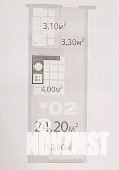 Студия квартира, вторичка, 24м2, 5/9 этаж