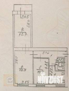 3-к квартира, вторичка, 59м2, 3/5 этаж