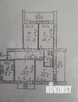 4-к квартира, вторичка, 86м2, 9/9 этаж