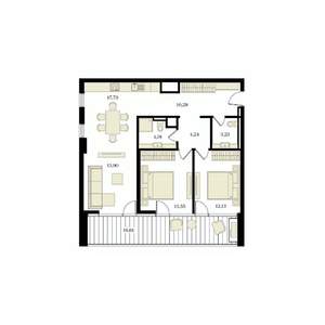 3-к квартира, вторичка, 88м2, 7/12 этаж