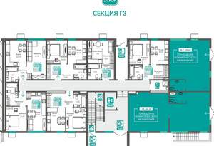 1-к квартира, вторичка, 35м2, 1/9 этаж