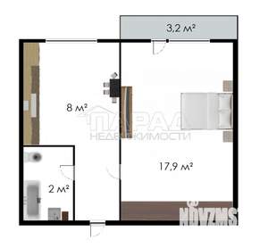 1-к квартира, вторичка, 30м2, 5/5 этаж