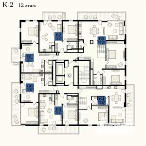 2-к квартира, вторичка, 53м2, 12/12 этаж