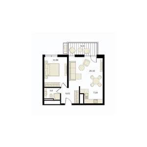2-к квартира, вторичка, 53м2, 10/12 этаж
