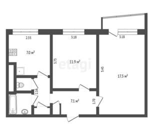 2-к квартира, вторичка, 47м2, 7/9 этаж