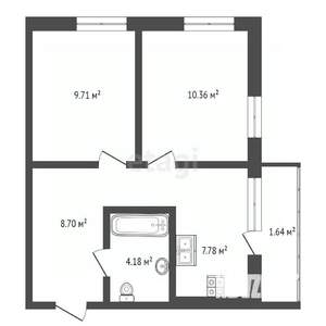 2-к квартира, вторичка, 42м2, 7/16 этаж