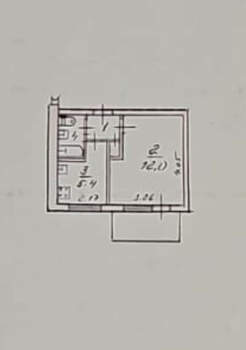 1-к квартира, вторичка, 22м2, 3/5 этаж