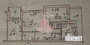 3-к квартира, вторичка, 85м2, 2/5 этаж