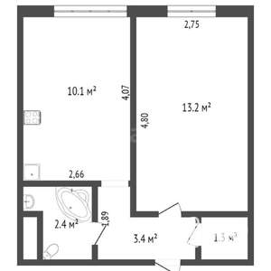 1-к квартира, вторичка, 33м2, 7/8 этаж